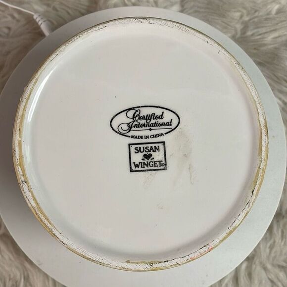 CERTIFIED INT’L Susan Wiget Certified Ceramic Snowman 2.75x5” Candle Holder Dip - Picture 4 of 5